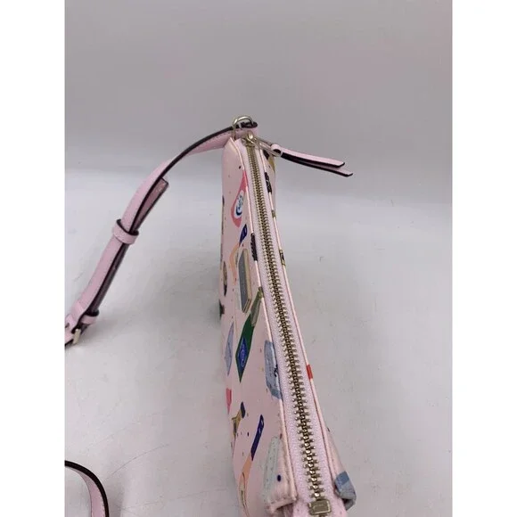 Kate Spade Triple Gusset Crossbody DOWN CHAMPAGNE NWT Blemished - Picture 12 of 13